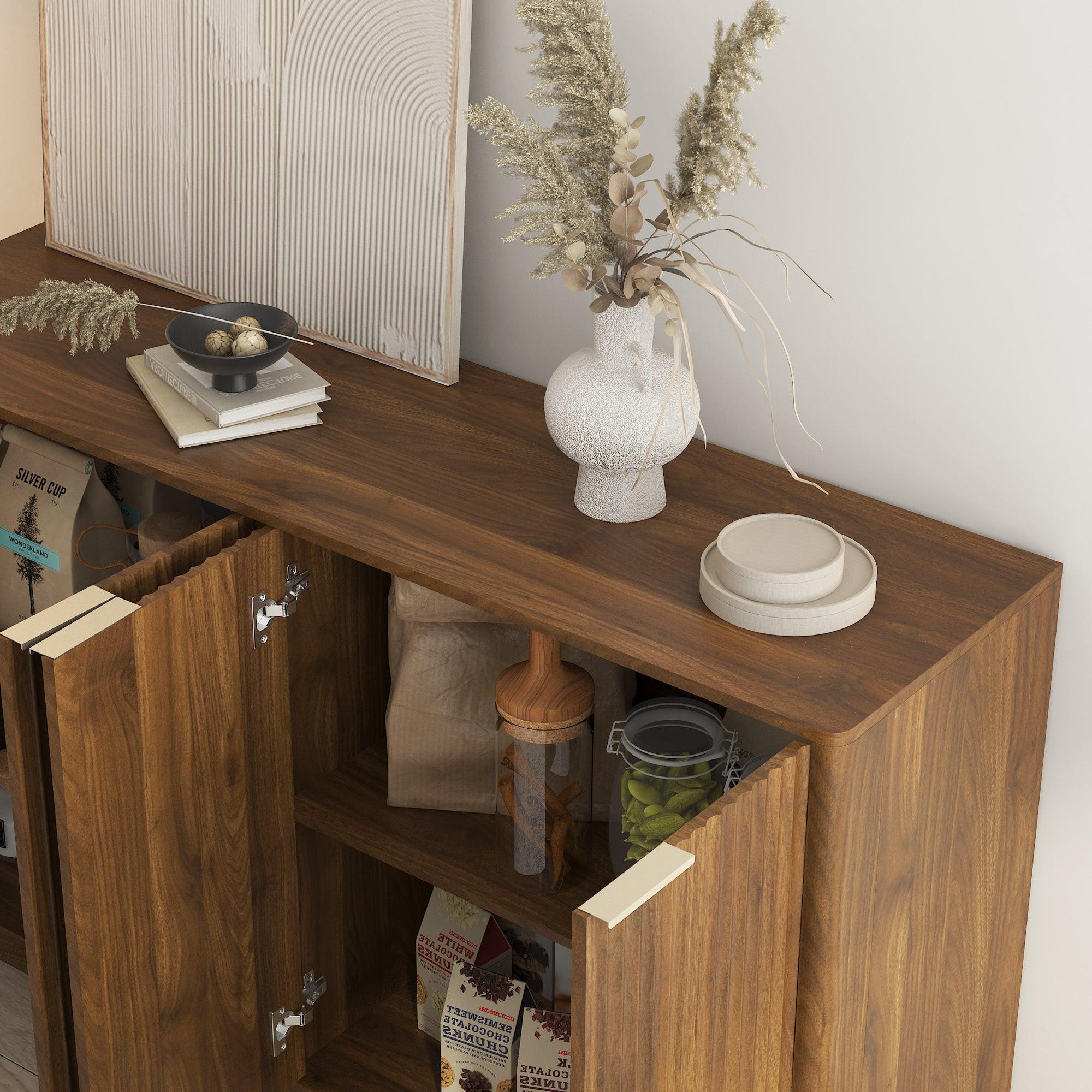Wood Buffet Cabinet with Storage for Modern Interiors.