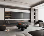 Black Cloud Shaped Coffee Table - Space Saving Design.