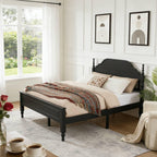 Queen Bed with Padded Headboard for Elegant Bedrooms.