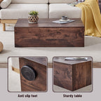 Walnut MDF Coffee Table - 39.3x23.6x12 Inch Design.