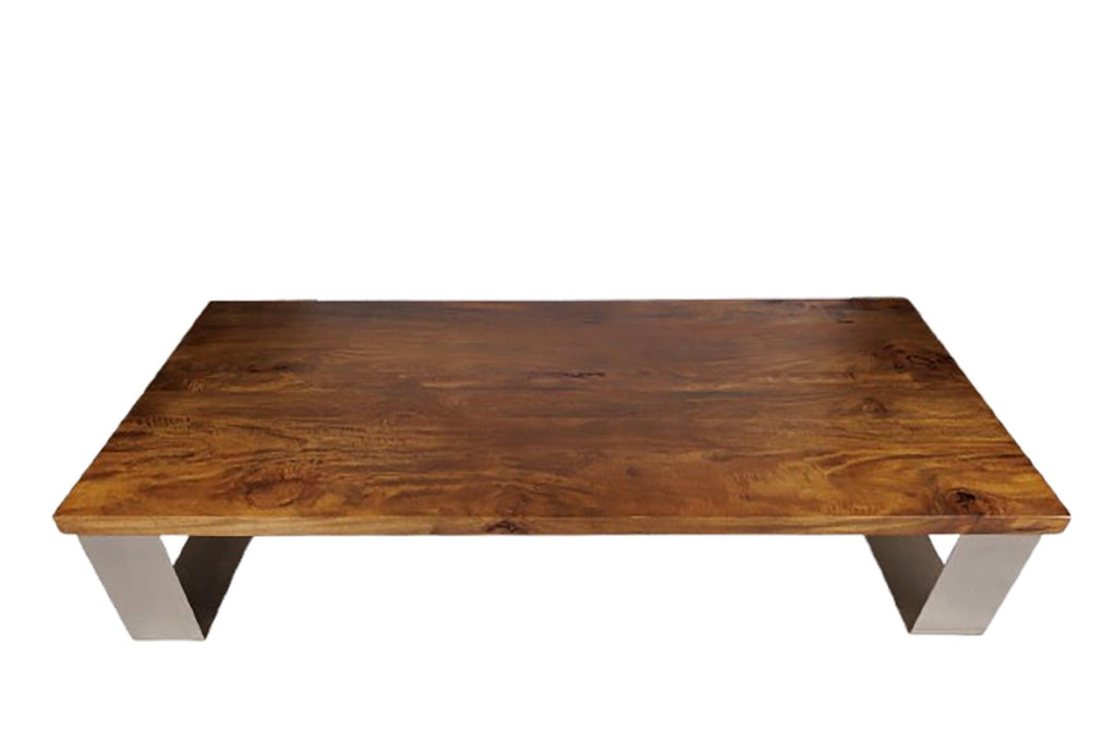 Large Coffee Table with Metal Legs - Minimalistic Design.