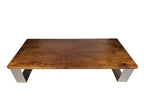 Large Coffee Table with Metal Legs - Minimalistic Design.