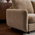 130 in. Oversize Modular Sectional Velvet Sofa with Ottoman.