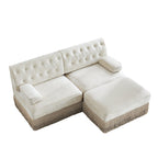 Modular Chesterfield Style Sofa with Tassel Skirt.