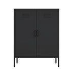 Naomi 32' Metal Accent Cabinet in Black