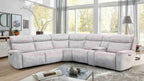 Power Reclining Sectional Sofa with Console & Wedge Chairs.