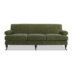Alana Lawson Olive Green Velvet Sofa for Living Room.