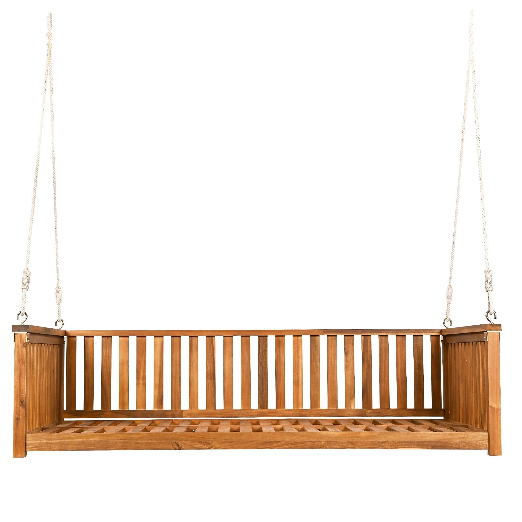 TOPMAX Twin Size Garden Swing Bed for Outdoor Relaxation.