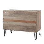 Dumbo 35' Fluted Dresser in Rustic Gray (3-Drawer).