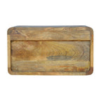 Solid Wood Floating Curve Open Slot, 1-Drawer, Nightstand, Oak