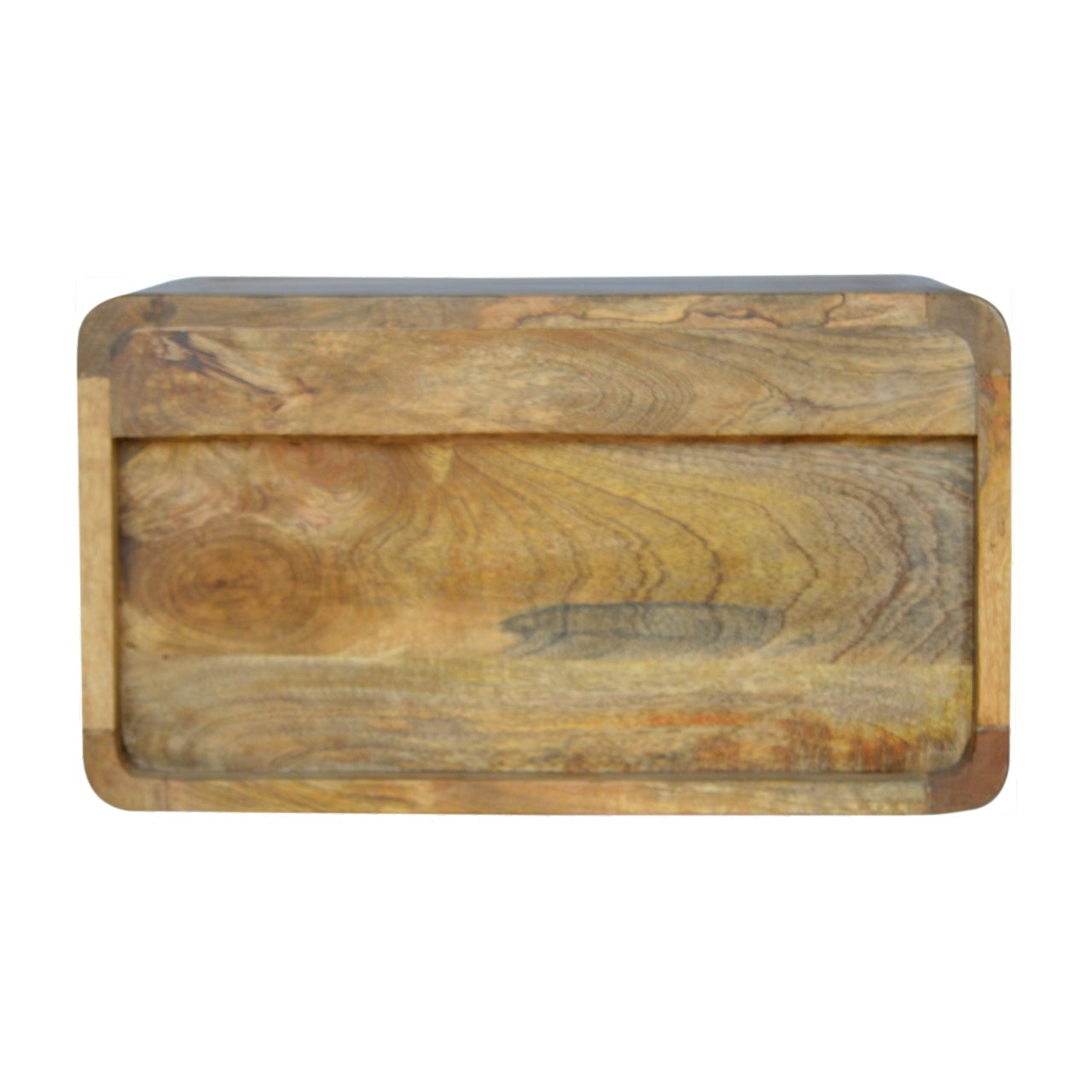 Solid Wood Floating Curve Open Slot, 1-Drawer, Nightstand, Oak