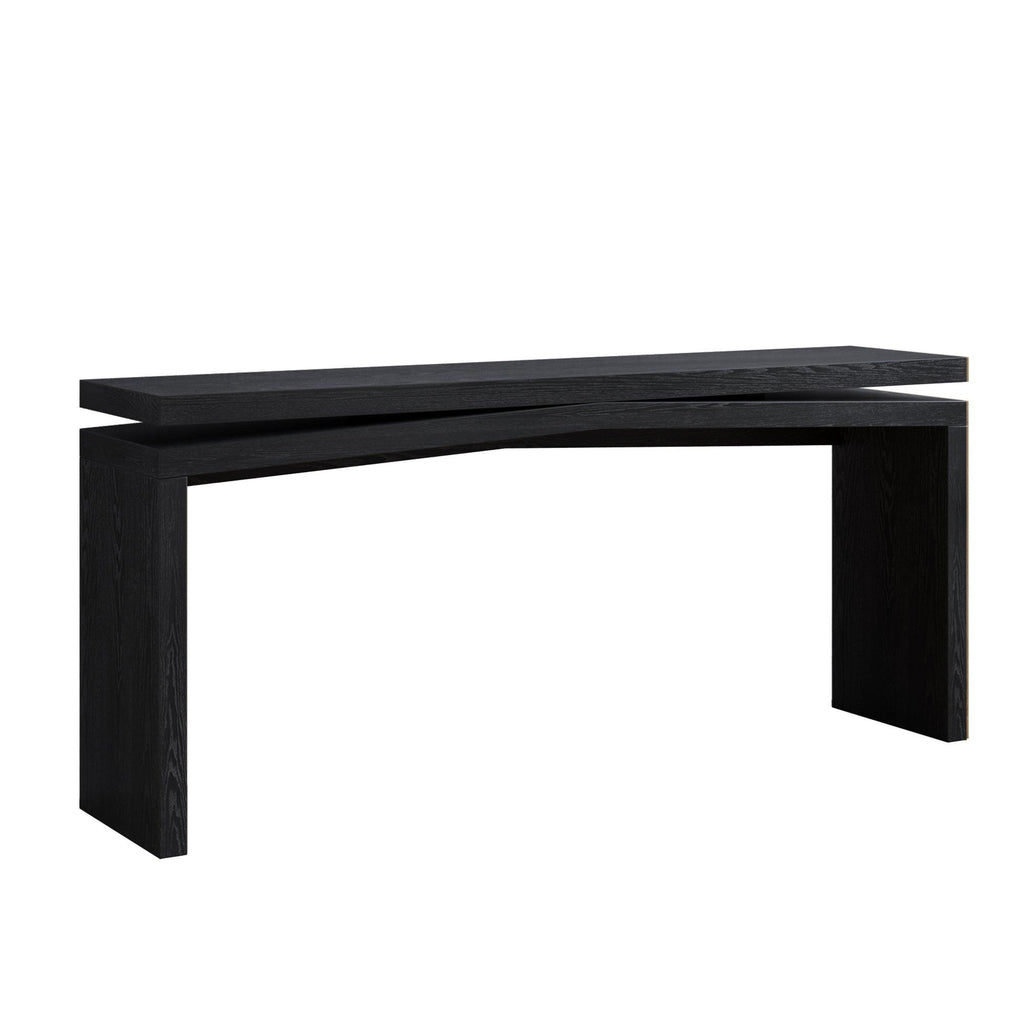 65-Inch Rustic Solid Wood Console Table for Entryways.