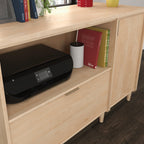 Credenza for TVs up to 46 inches with Concealed Storage.