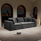 Modular Sectional Sofa Grey - Comfortable 3PC Couch.