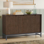 Walnut Brown Sideboard Buffet for Functional Storage.