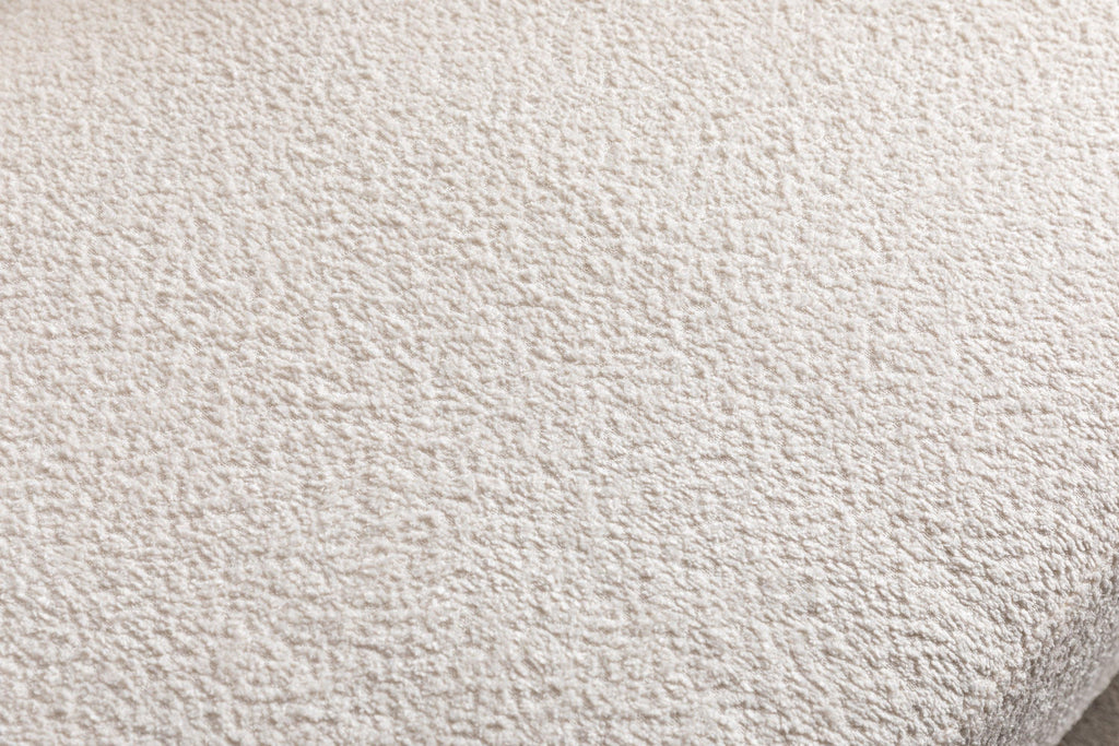 White Boucle Sofa Couch for Living Room.