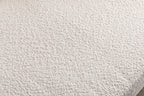 White Boucle Sofa Couch for Living Room.