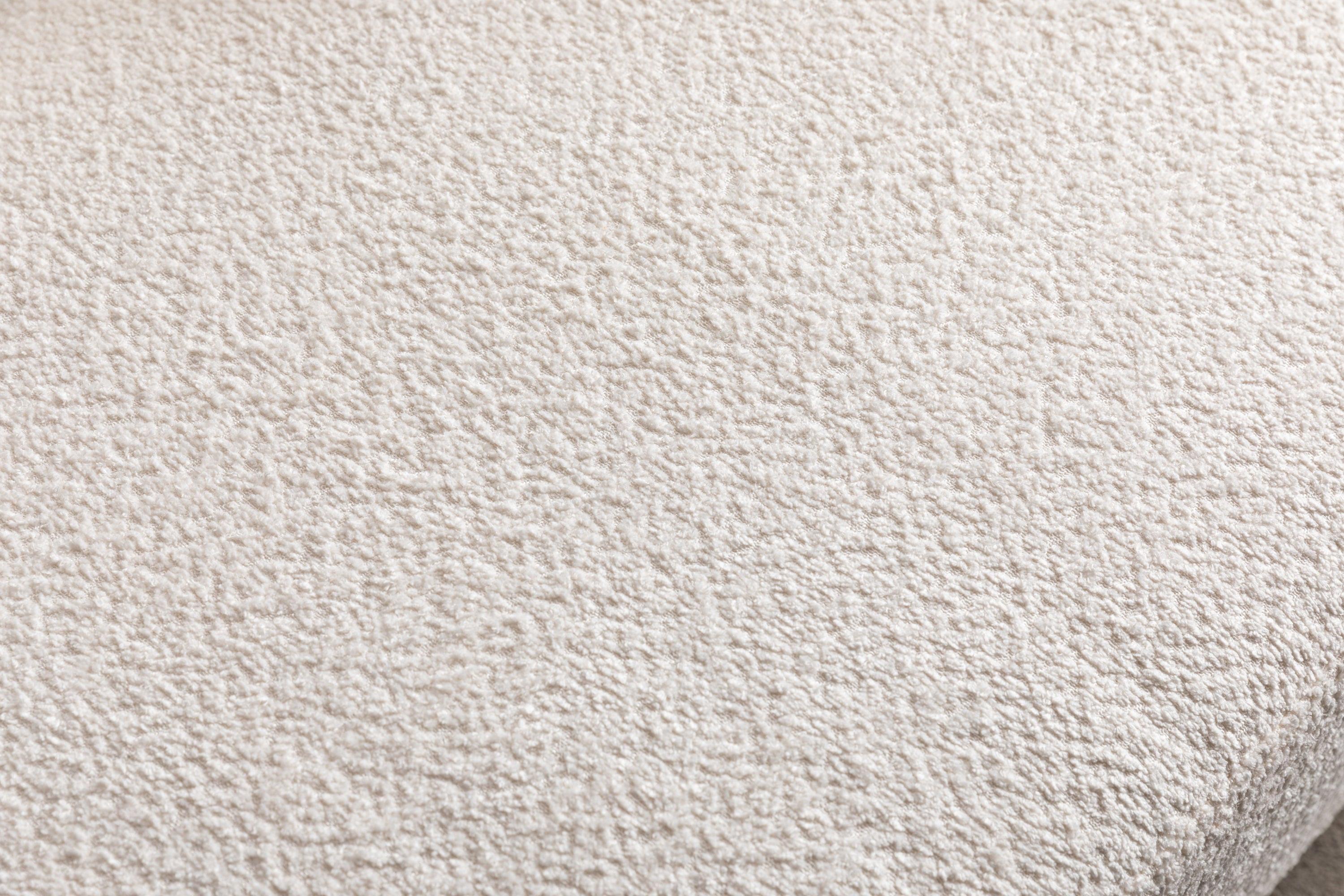 White Boucle Sofa Couch for Living Room.