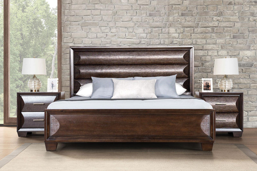 Espresso Finish Nightstand with Dovetail Drawers.