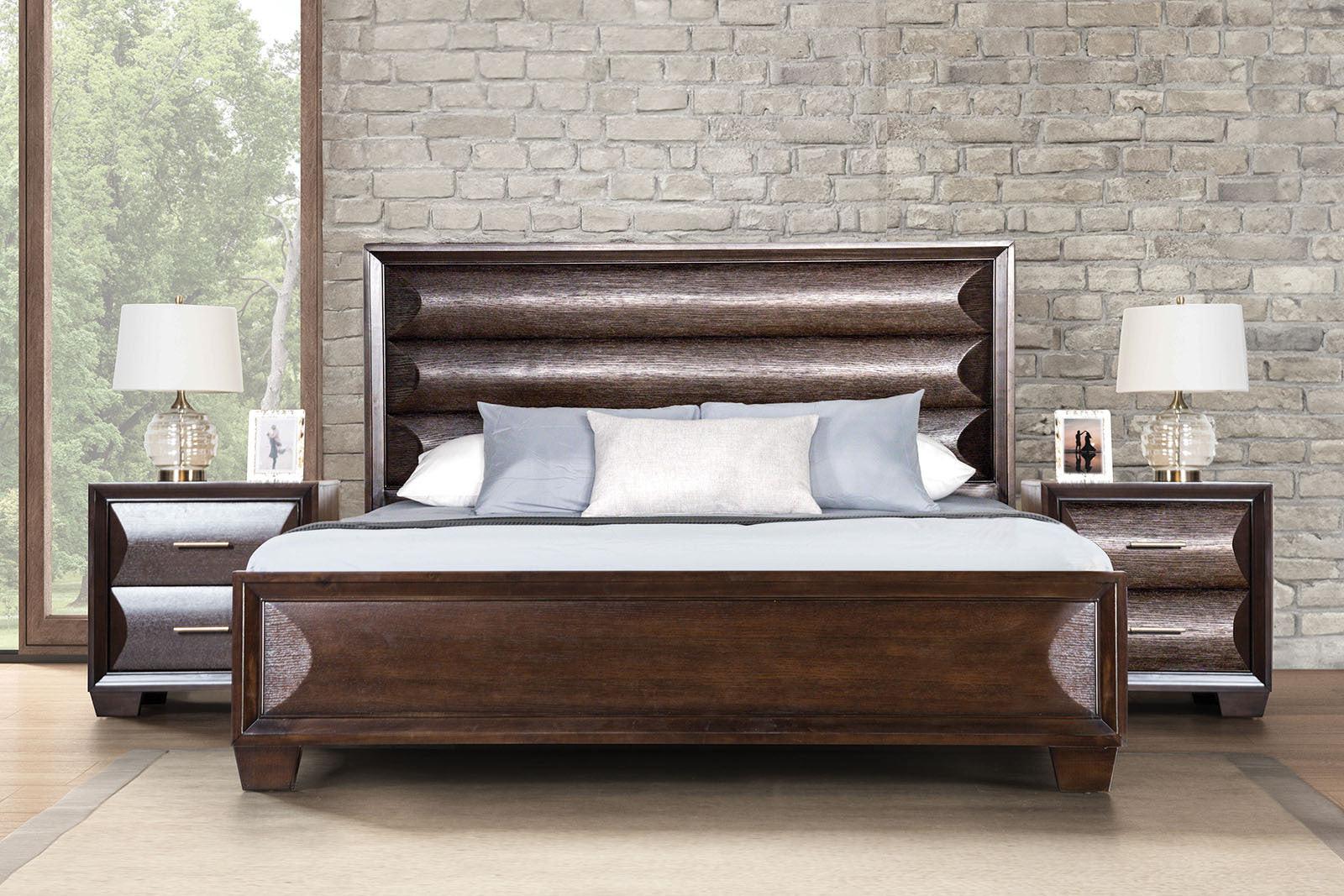Espresso Finish Nightstand with Dovetail Drawers.
