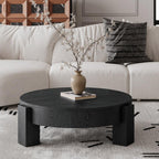 Round Coffee Table with Hidden Storage for Small Spaces.