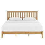 Malinda Mission Style King Panel Bed with Wood Construction.