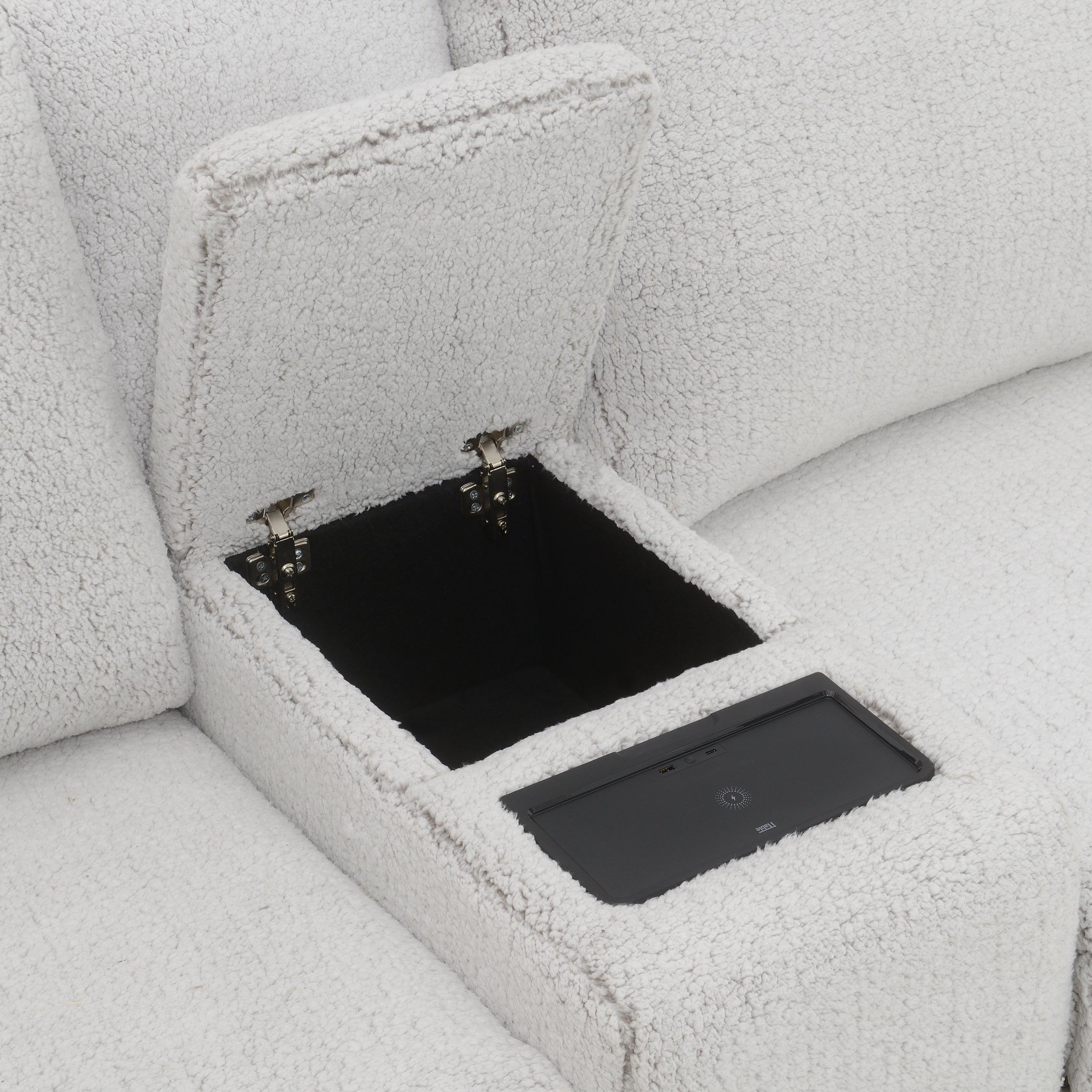 Tarrance Gray Power Recliner Sectional with Multifunction.