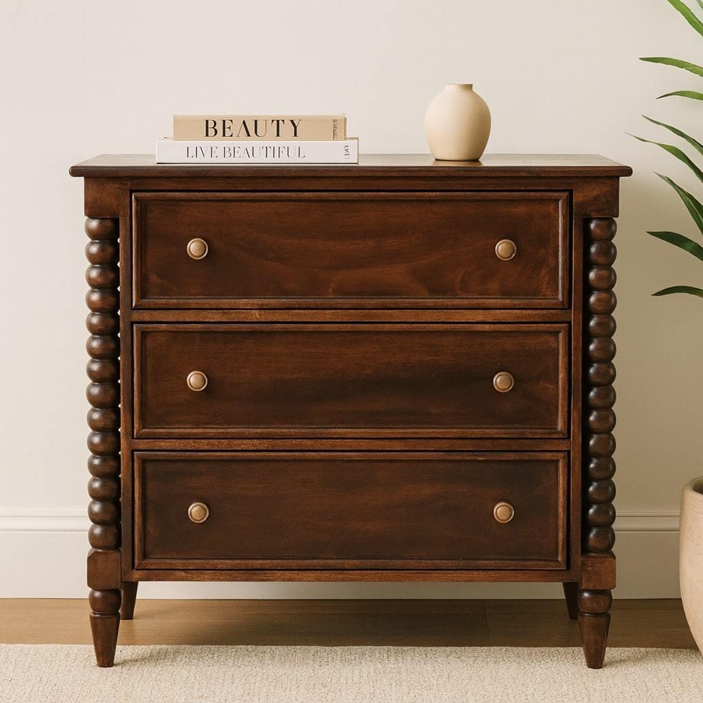 Solid Wood Barclay 3 Drawer Chest - Solid Wood 3 Drawer Chest.