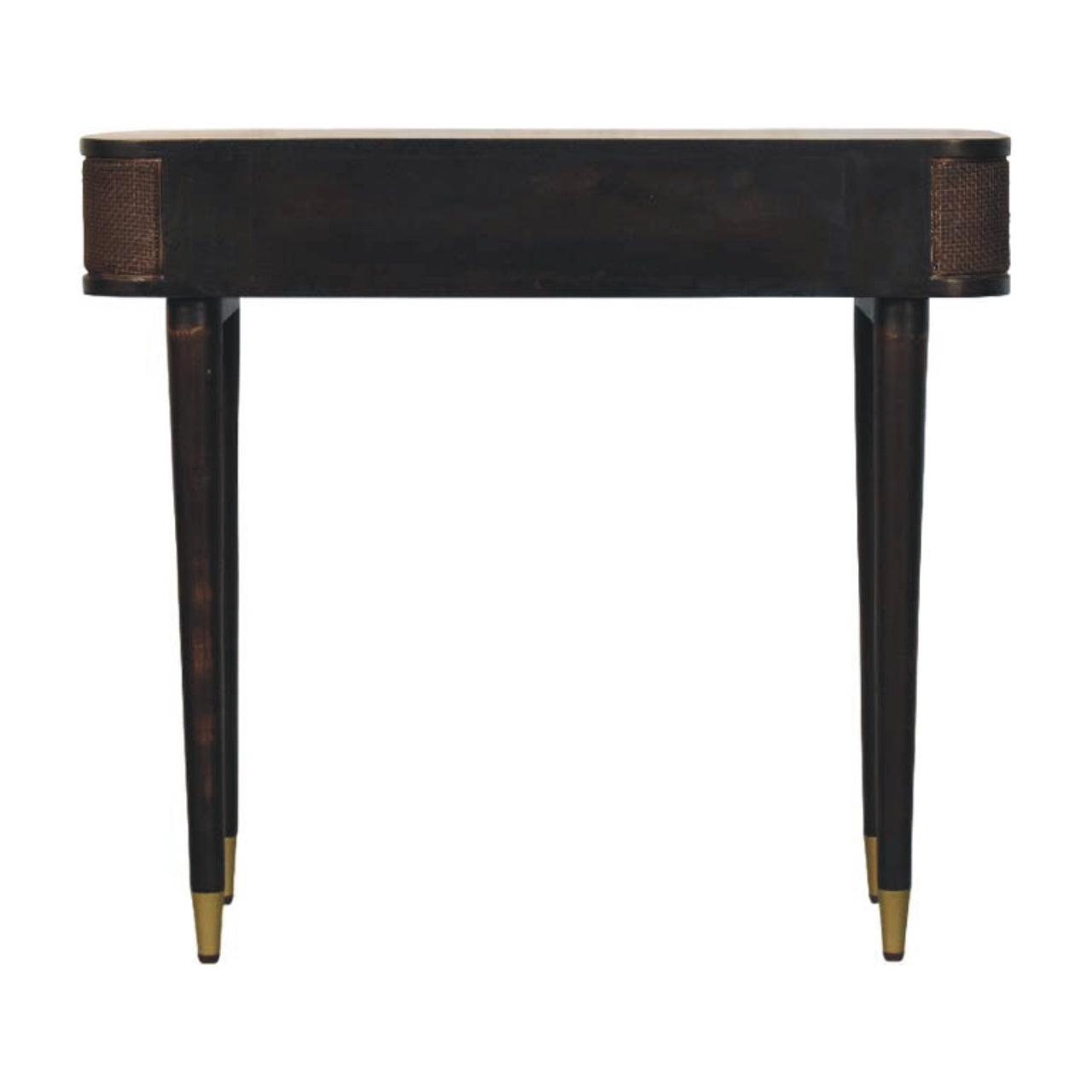 Solid Wood Belmont Console Table,Brown,2-Drawers.