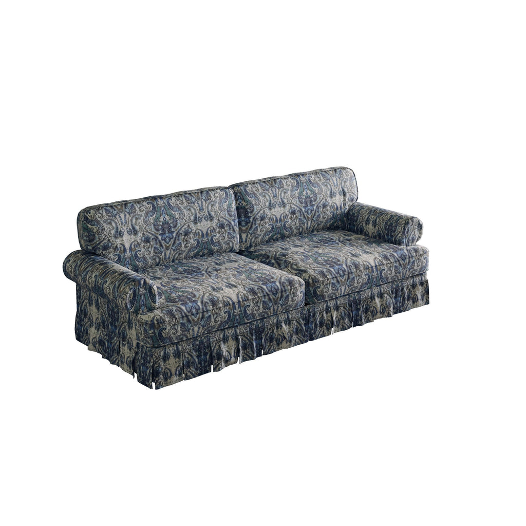 Luxuriously Comfortable Cloud Couch Blue Floral Sofa.