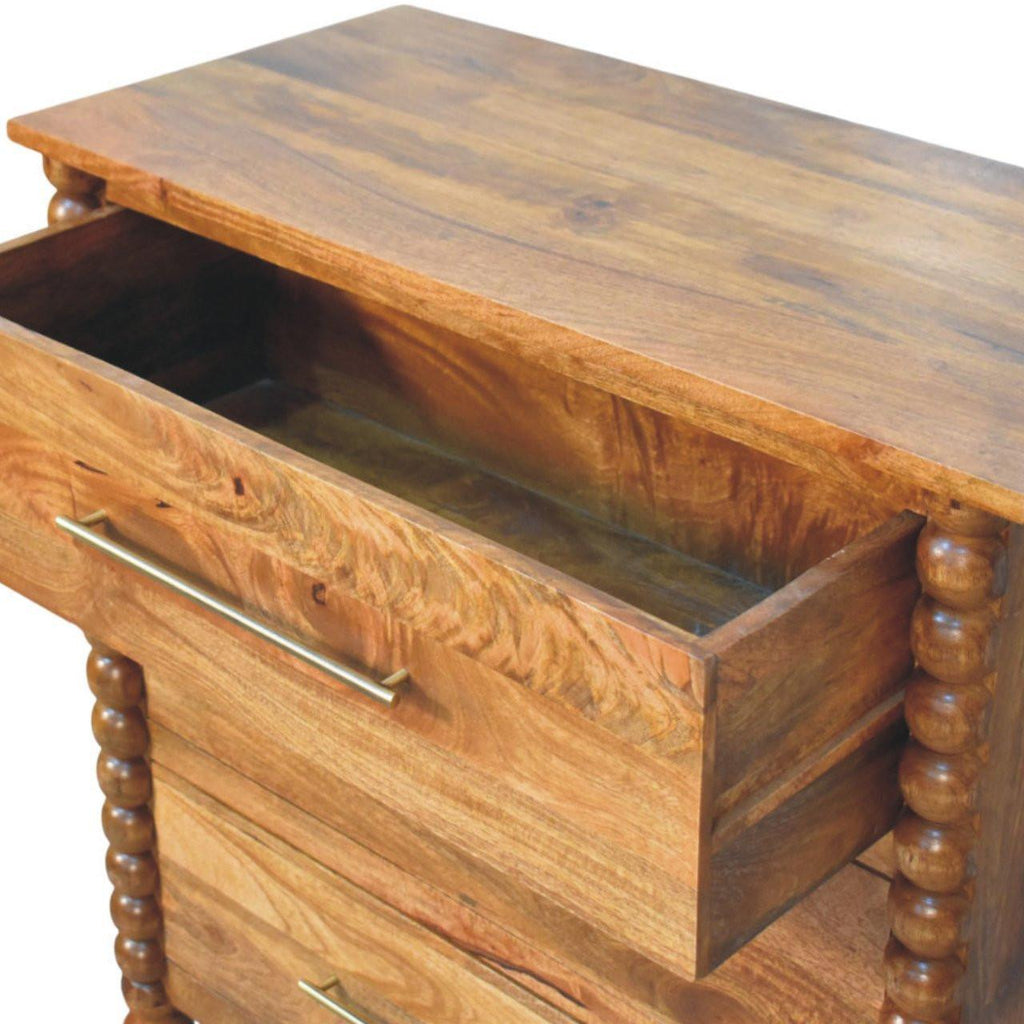 Artisan Furniture Solid Wood Spindle Chest - Classic Storage.