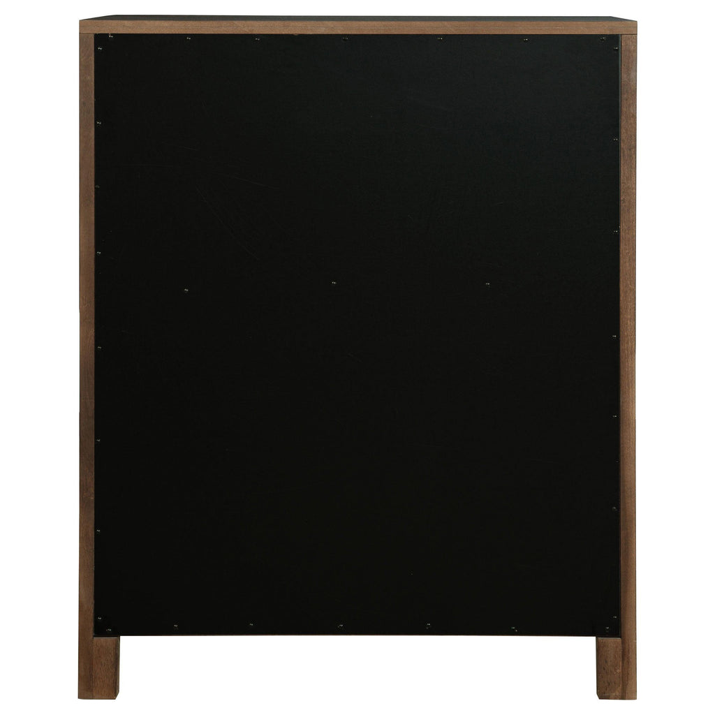 Verona Walnut 5-drawer Chest with Cedar Lined Drawers.