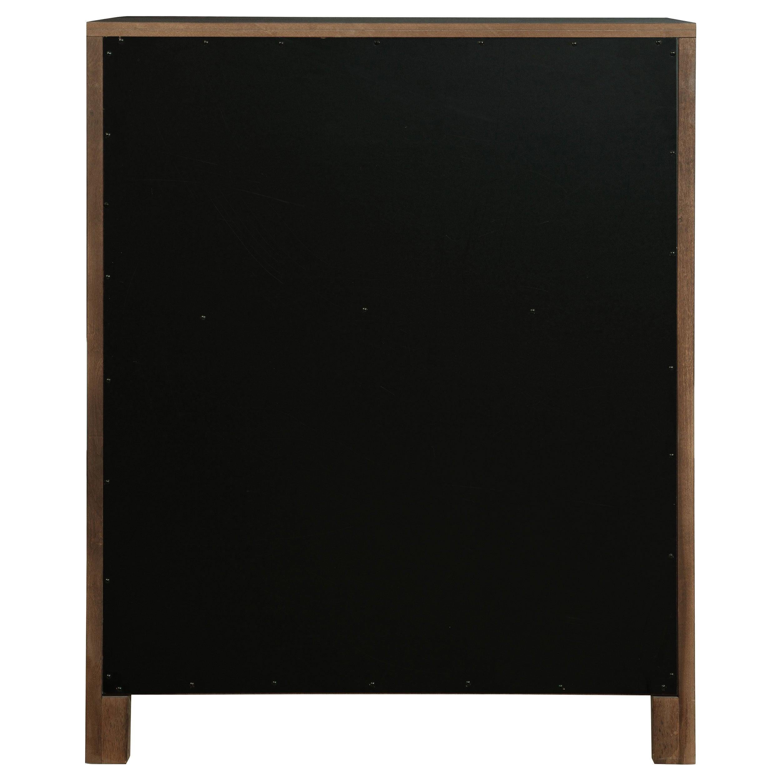 Verona Walnut 5-drawer Chest with Cedar Lined Drawers.