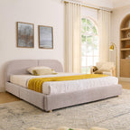 Queen Size Upholstered Bed Frame - Modern Minimalist Design.