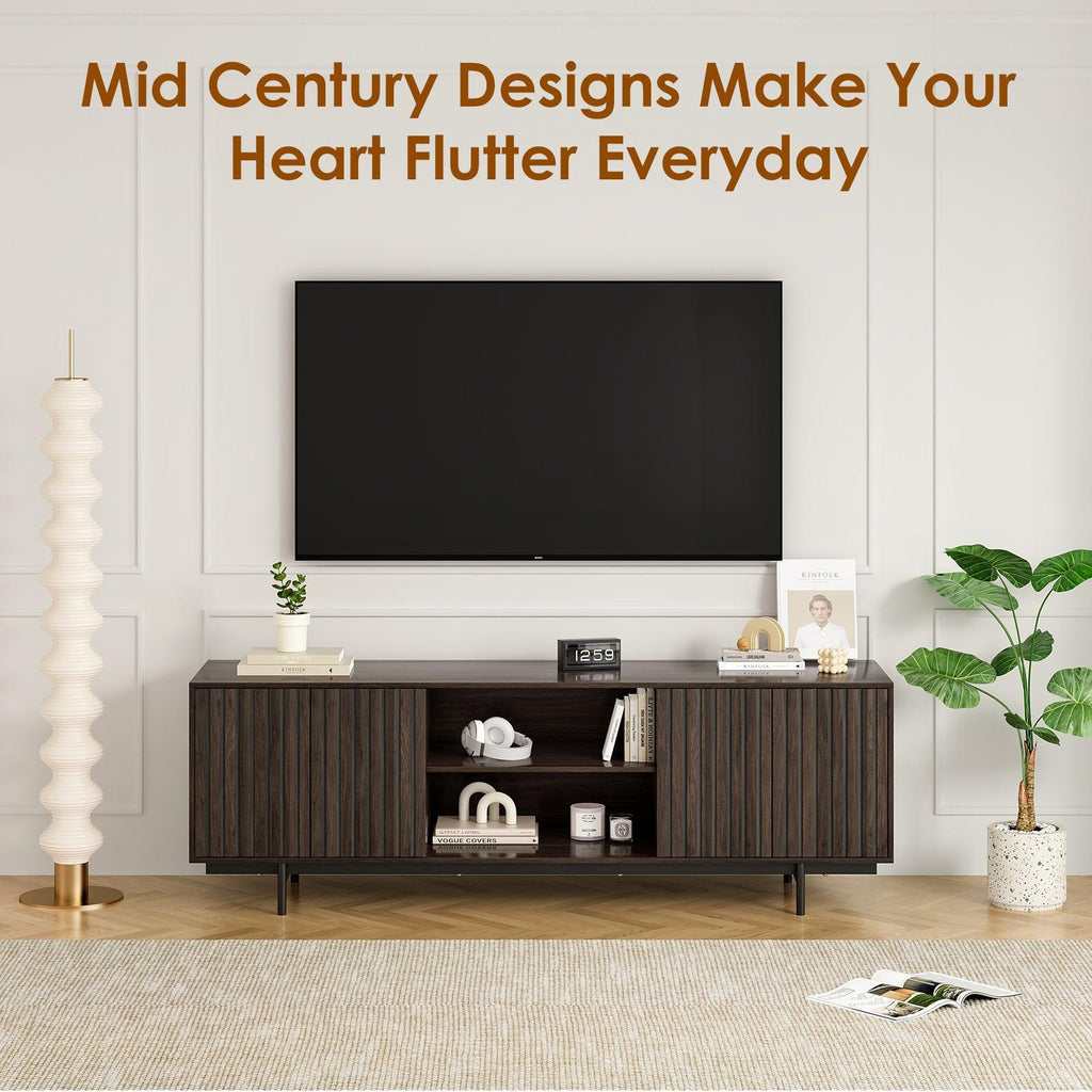 Mid Century Modern TV Stand for TVs Up to 75 inches.