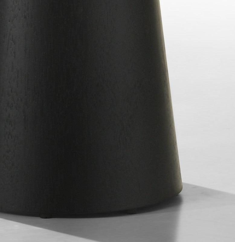 Jacopo Round Black End Table - 22' Diameter Pedestal Base.