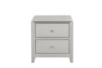 Champagne Finish Nightstand for Contemporary Bedrooms.