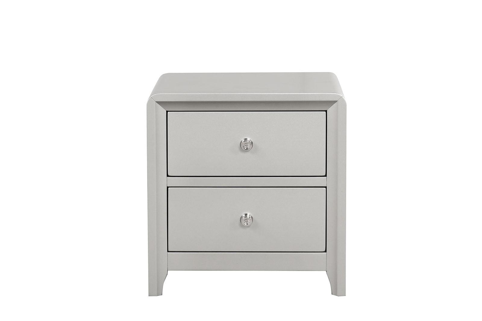 Champagne Finish Nightstand for Contemporary Bedrooms.