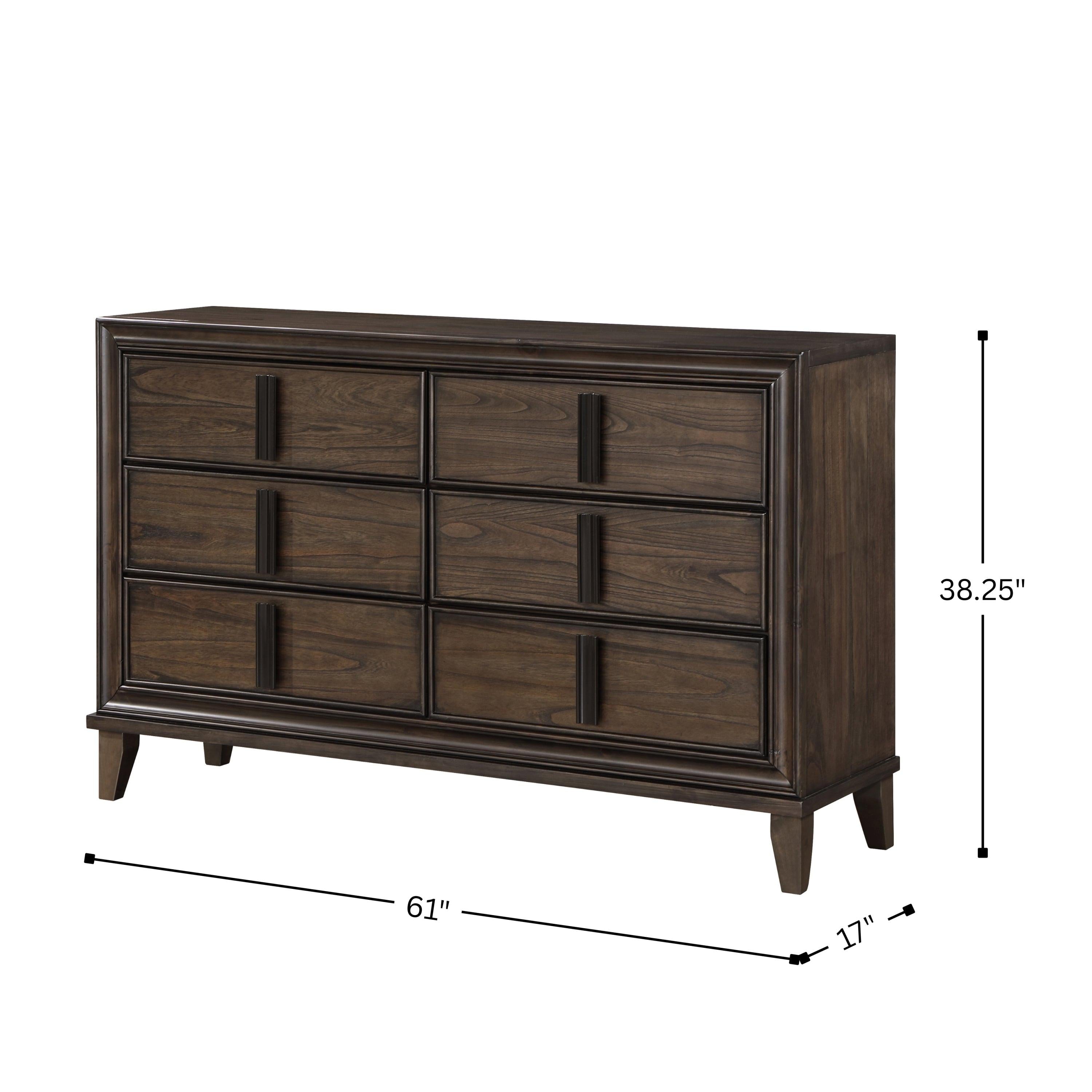 Aetheria Contemporary Wood 6-Drawer Dresser.