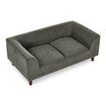 Modern Dark Grey Linen Rectangular Pet Sofa with Rubber Wood Frame