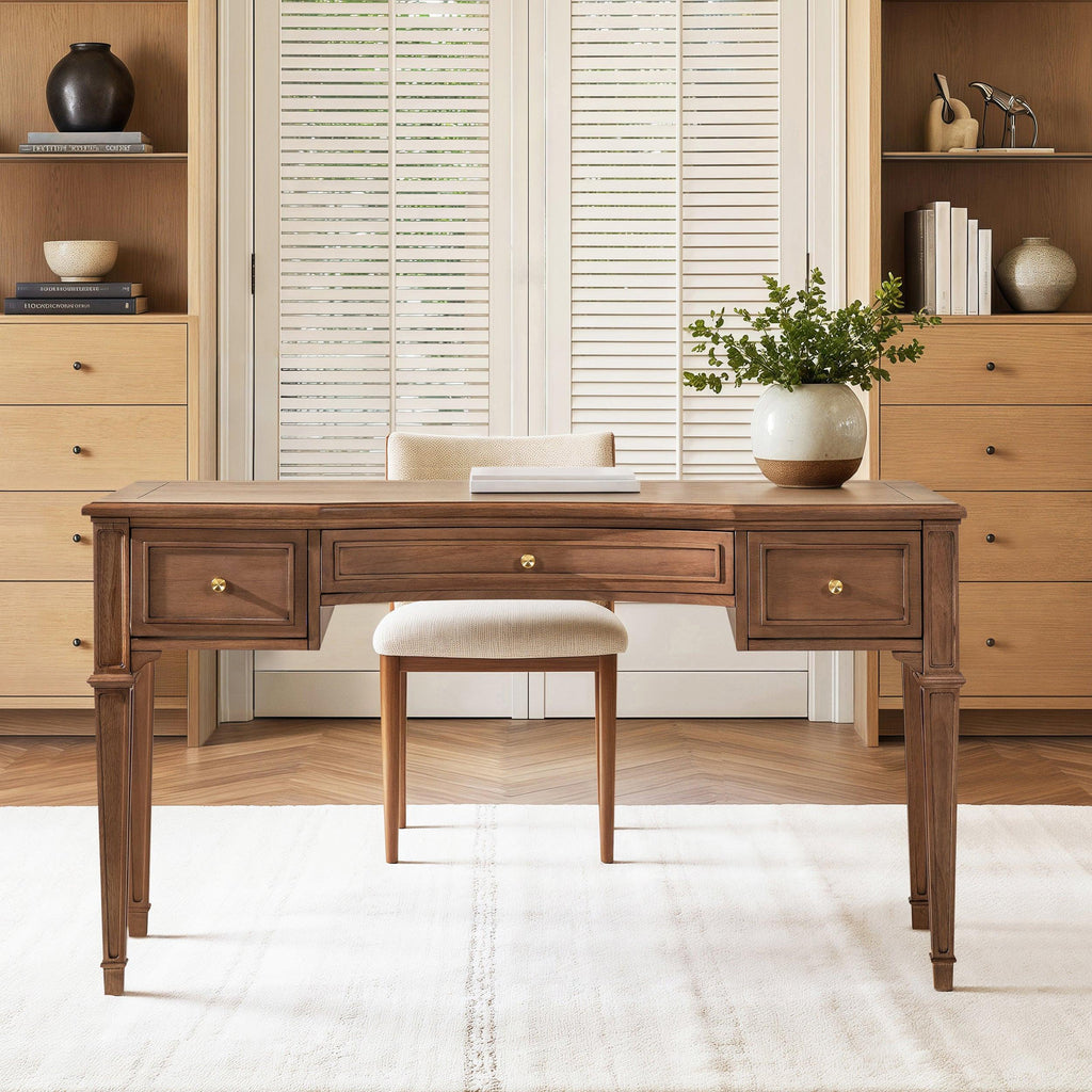 Dauphin 55' Executive Desk Rubber Wood with 3 Drawers.