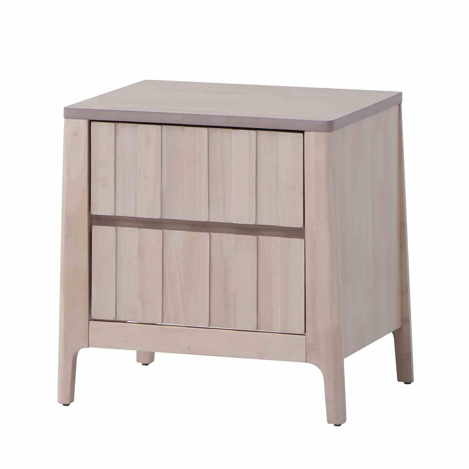 Mid-Century Modern Nightstand with Hidden Handles.