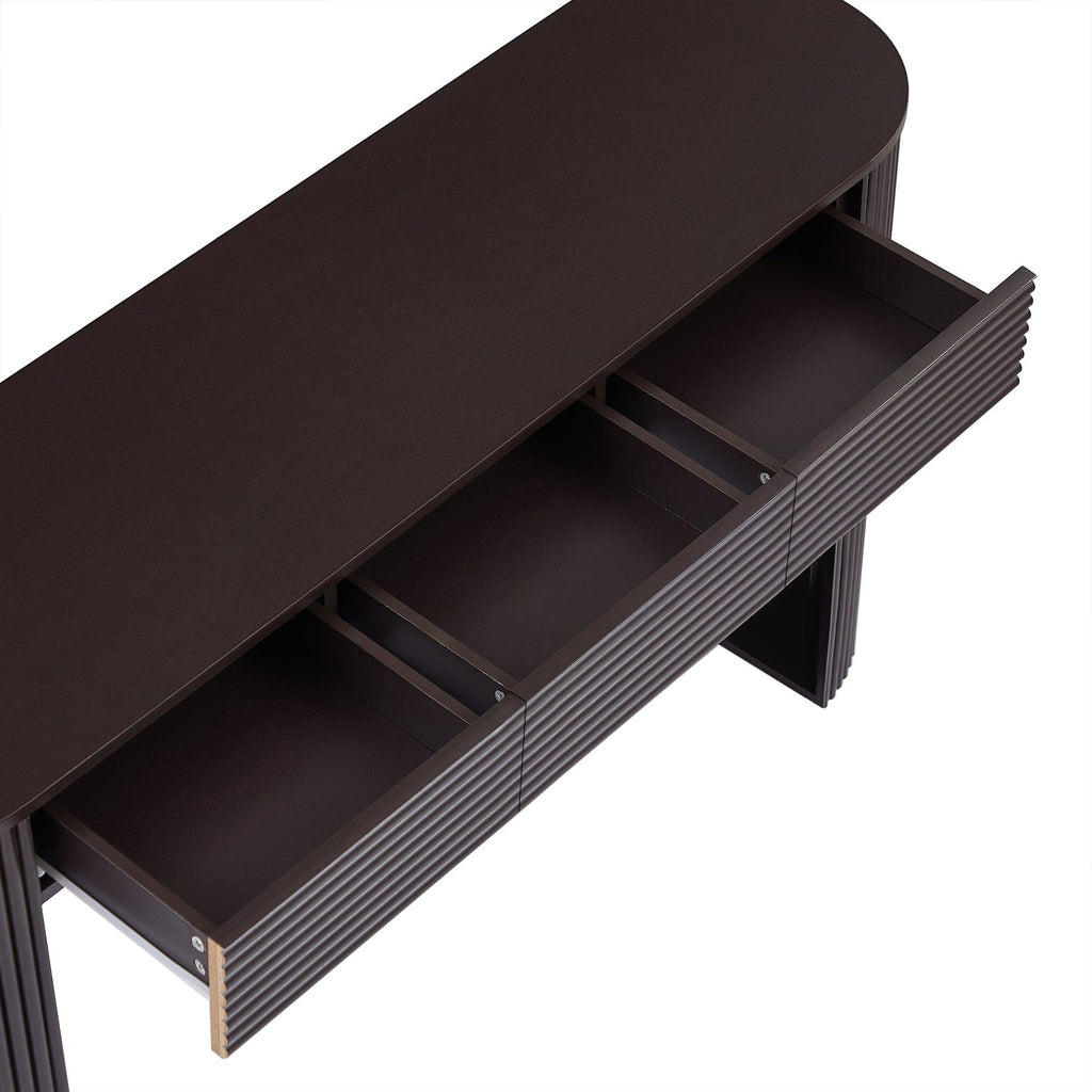 Retro Console Table with Storage for Living Room & Entryway.