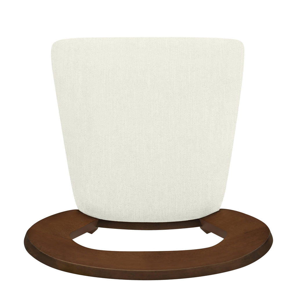 Walnut Beige Dining Chair Set of 2 without Arms.