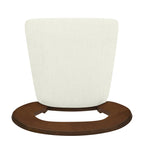 Walnut Beige Dining Chair Set of 2 without Arms.