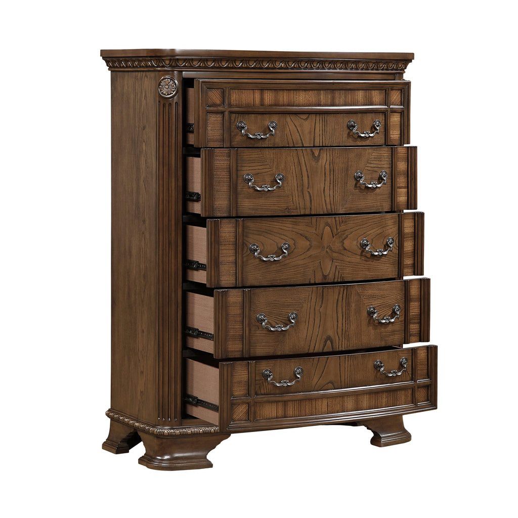 Traditional Storage Chest with 5 Drawers for Bedrooms.
