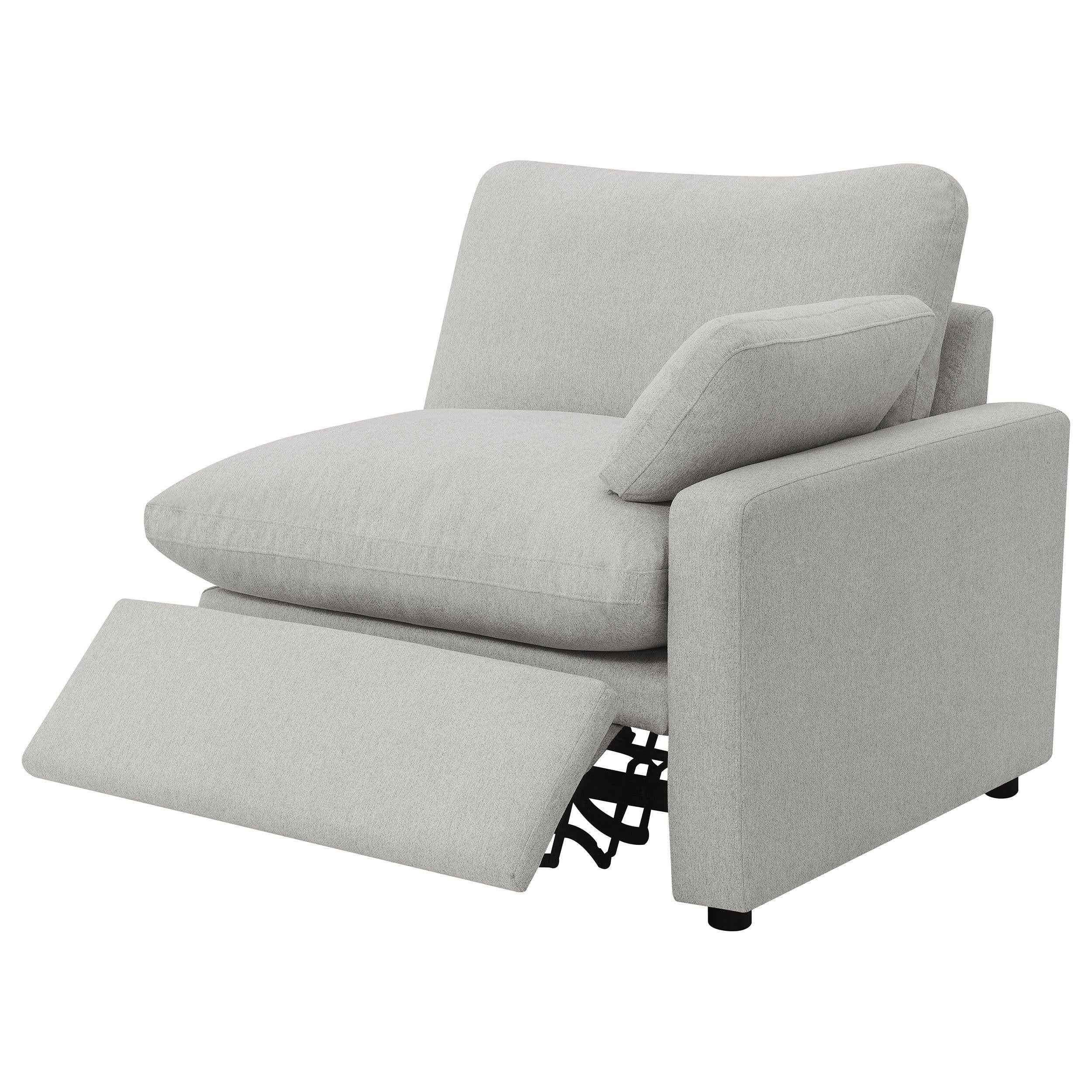 Hollander Grey 5-Piece Modular Power Reclining Sectional.