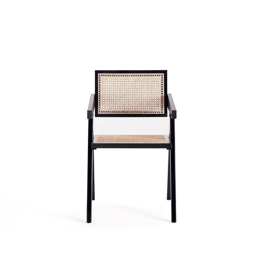 Hamlet Wood Armchair in Black and Natural.