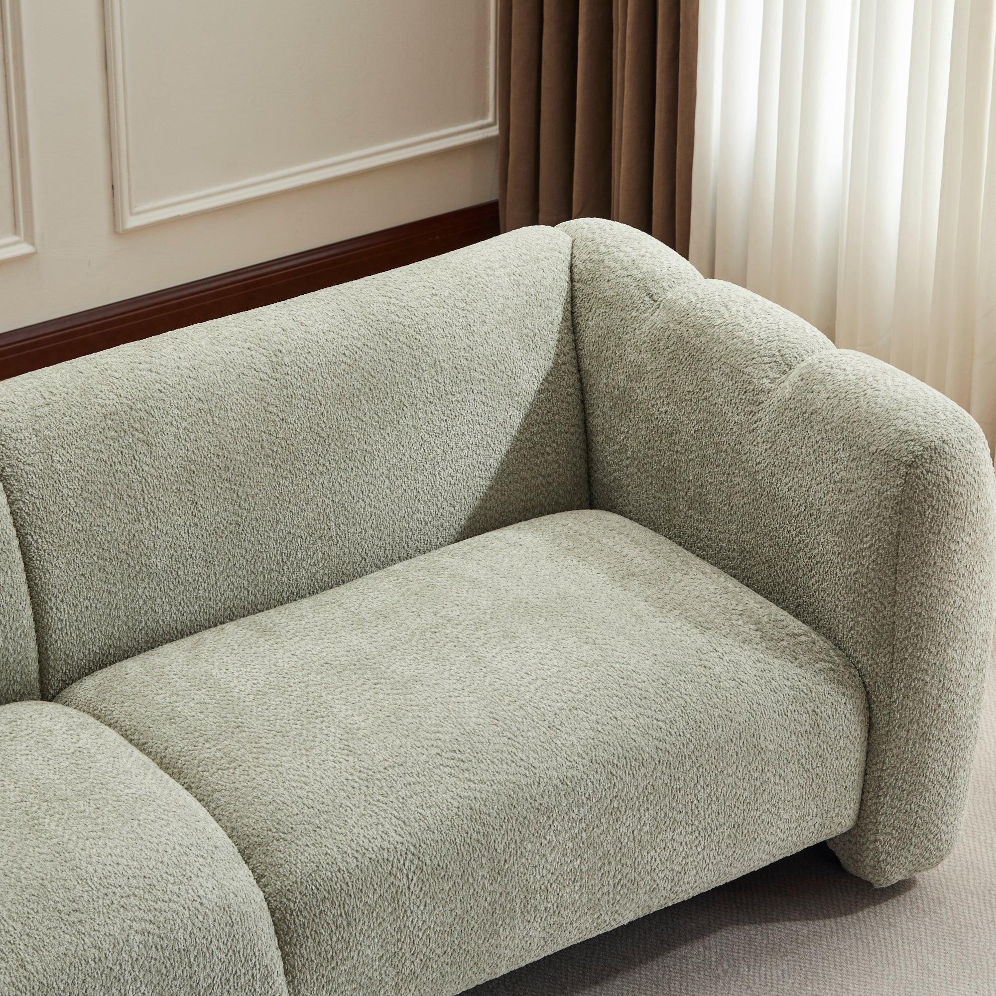Tonson Light Green 3-Seater Boucle Sofa for Any Space.