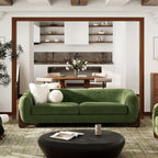 Alpine Moss Green Sherpa Sofa for Cozy Seating.